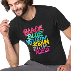 Felker Playera Negro Multicolor Para Hombre,